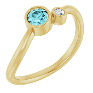 14K Gold, Silver & Platinum Natural Diamond Ring - Options Available