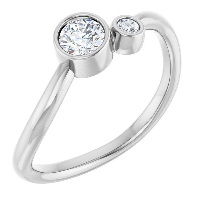 14K Gold, Silver & Platinum Natural Diamond Ring - Options Available