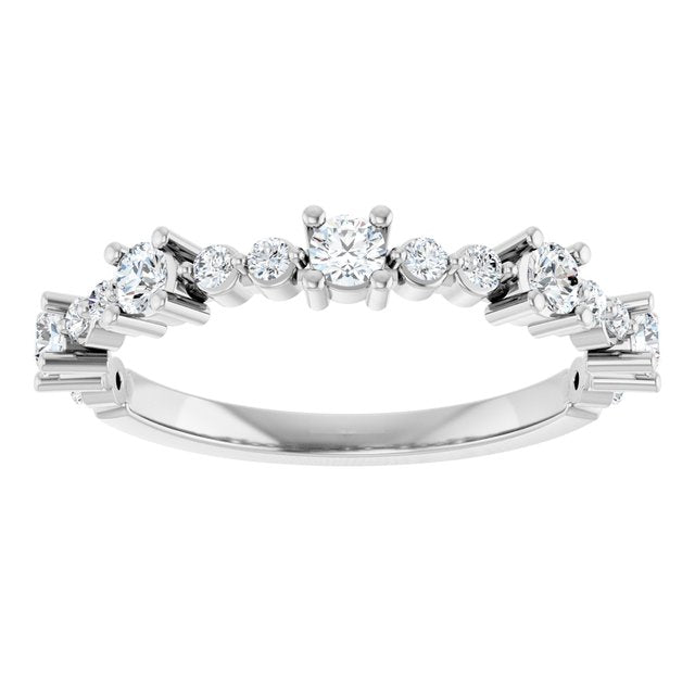 14K Gold Natural Diamond Stackable Ring