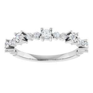 14K Gold Natural Diamond Stackable Ring