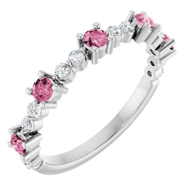 14K Gold Natural Diamond Stackable Ring