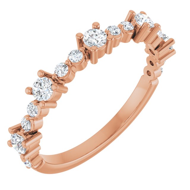 14K Gold Natural Diamond Stackable Ring
