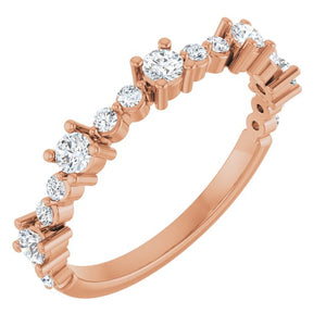 14K Gold Natural Diamond Stackable Ring
