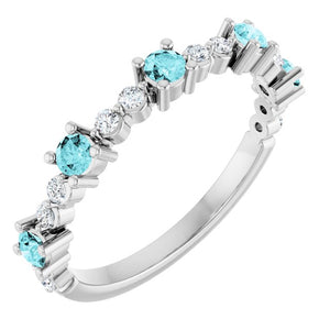 14K Gold Natural Diamond Stackable Ring