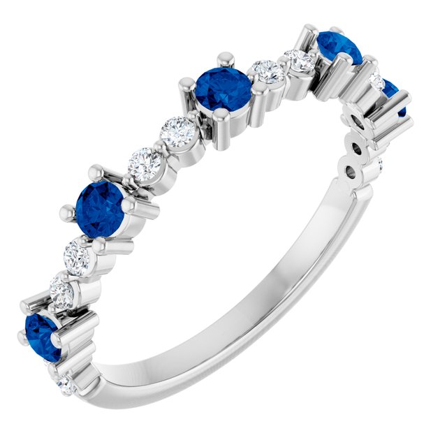 14K Gold Natural Diamond Stackable Ring