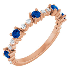 14K Gold Natural Diamond Stackable Ring