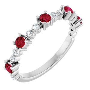 14K Gold Natural Diamond Stackable Ring