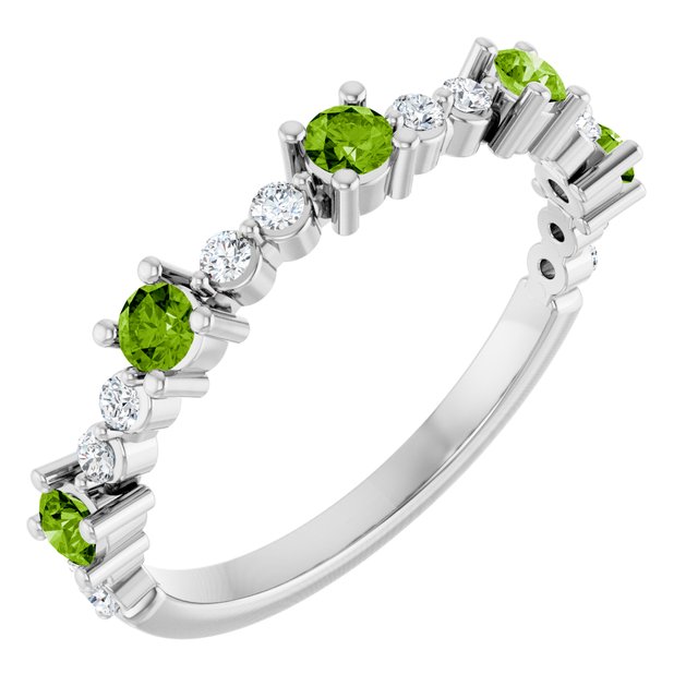 14K Gold Natural Diamond Stackable Ring