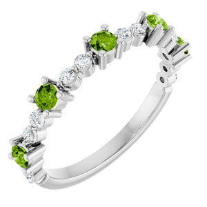 14K Gold Natural Diamond Stackable Ring
