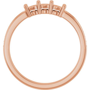 14K Rose Gold Lab-Grown Diamond Family Ring with .08 CTW Single Stone