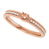 14K Rose Gold Lab-Grown Diamond Family Ring with .08 CTW Single Stone