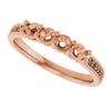 14K Rose Gold Lab-Grown Diamond Family Ring with .08 CTW Single Stone