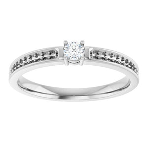 14K Gold Lab Grown Diamond Semi-Set Family Ring