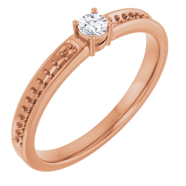 14K Gold Lab Grown Diamond Semi-Set Family Ring