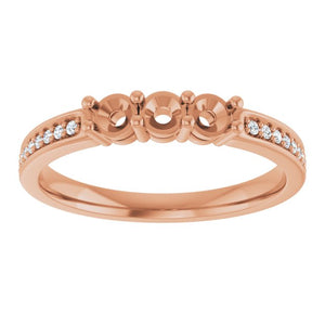 14K Rose Gold Lab-Grown Diamond Family Ring with .08 CTW Single Stone