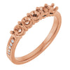 14K Rose Gold Lab-Grown Diamond Family Ring with .08 CTW Single Stone