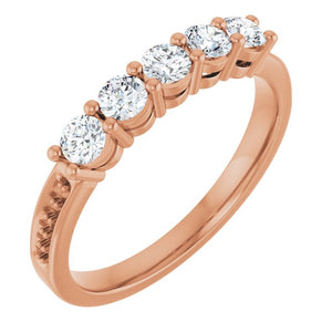 .04 CTW Lab-Grown Diamond Semi-Set Family Ring Crafted in 14K Gold