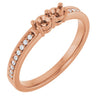 14K Rose Gold Lab-Grown Diamond Family Ring with .08 CTW Single Stone