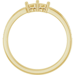 14K Rose Gold Lab-Grown Diamond Family Ring with .08 CTW Single Stone