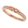 14K Rose Gold Lab-Grown Diamond Family Ring with .08 CTW Single Stone