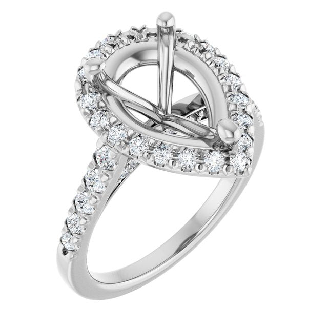 14K Gold Lab-Grown Diamond Semi-Set Engagement Ring - Options Available