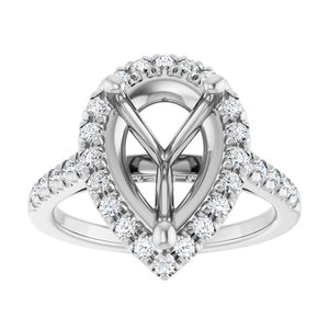 14K Gold Lab-Grown Diamond Semi-Set Engagement Ring - Options Available