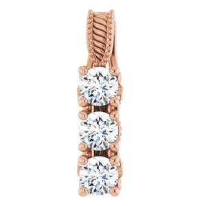 14K White Gold Diamond Pendant Necklace – 5/8 CTW Natural Diamond