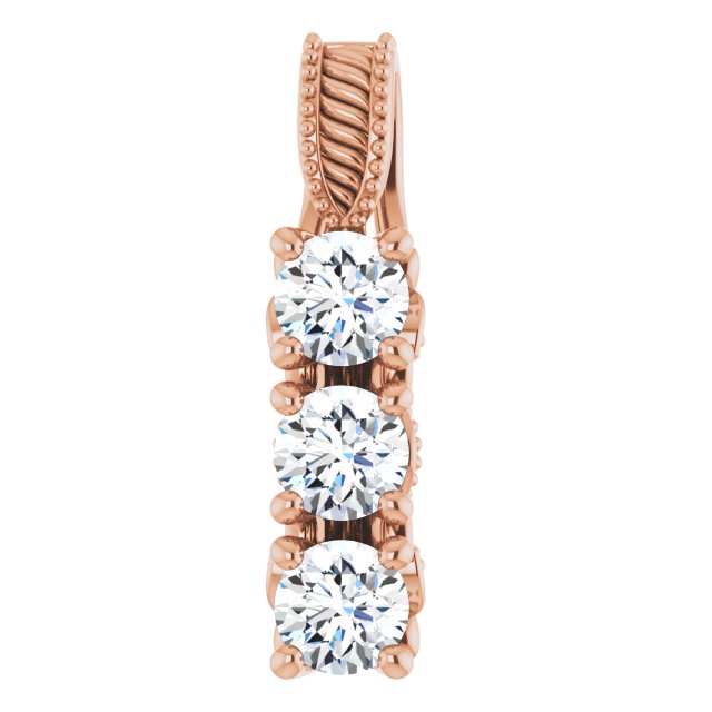 14K Gold Natural Diamond Pendant - Options Available