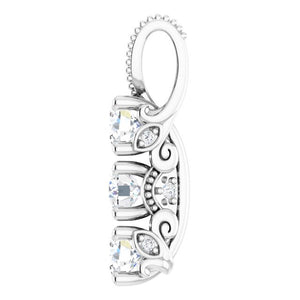 14K Gold Natural Diamond Pendant - Options Available