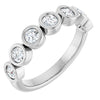 Elegant 14K White Gold Diamond Anniversary Ring with 1/6 CTW Natural Diamonds