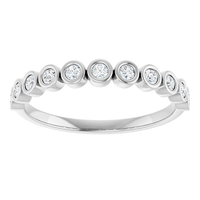 14K White 1/6 CTW Natural Diamond Anniversary Band