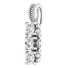 14K White Gold 5/8 CTW Natural Diamond Pendant - Elegant Design