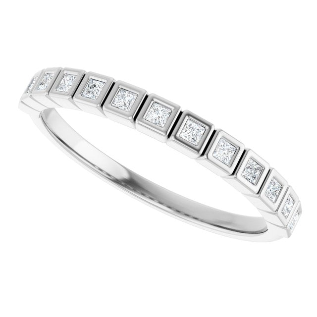 14K White 1/6 CTW Natural Diamond Anniversary Band