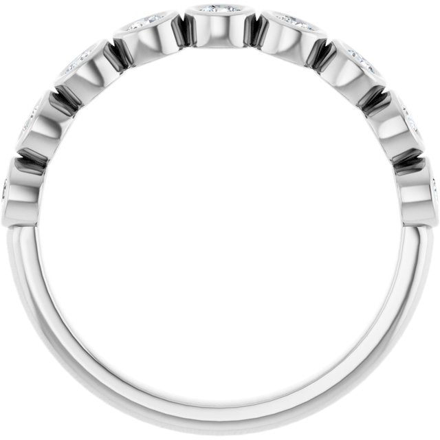 14K White 1/6 CTW Natural Diamond Anniversary Band