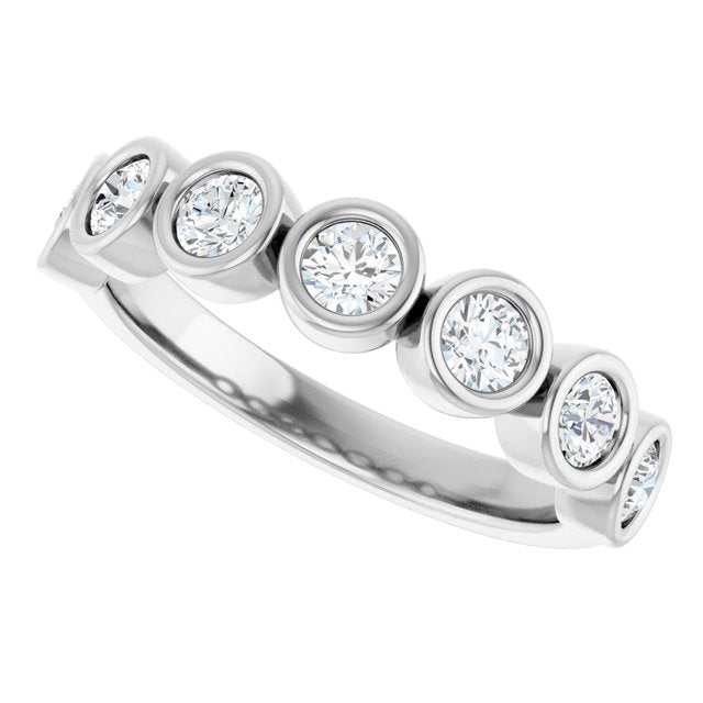 Elegant 14K White Gold Diamond Anniversary Ring with 1/6 CTW Natural Diamonds