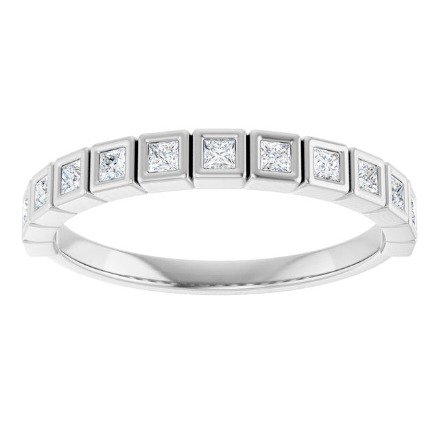 Elegant 14K White Gold Diamond Anniversary Ring with 1/6 CTW Natural Diamonds