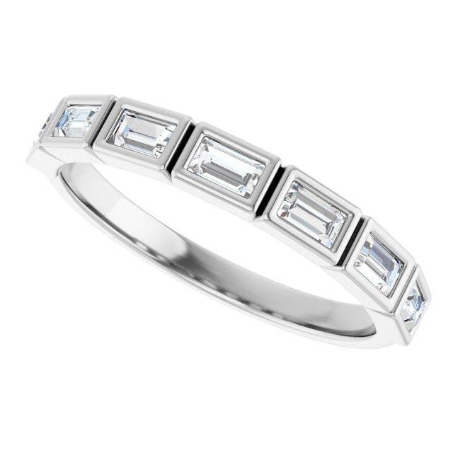 Elegant 14K White Gold Diamond Anniversary Ring with 1/6 CTW Natural Diamonds