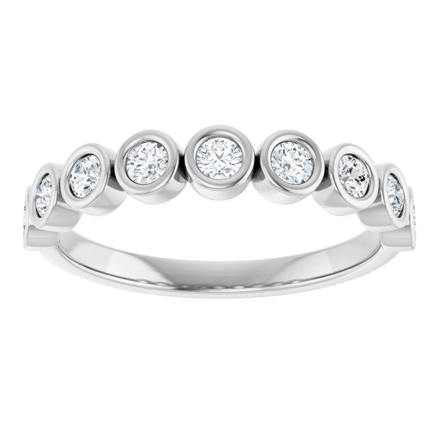 Elegant 14K White Gold Diamond Anniversary Ring with 1/6 CTW Natural Diamonds