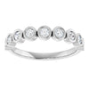 Elegant 14K White Gold Diamond Anniversary Ring with 1/6 CTW Natural Diamonds