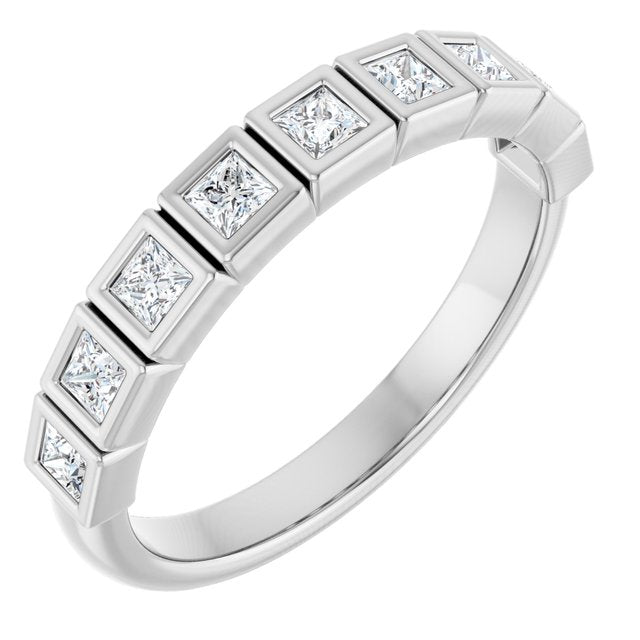 Elegant 14K White Gold Diamond Anniversary Ring with 1/6 CTW Natural Diamonds