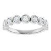 Elegant 14K White Gold Diamond Anniversary Ring with 1/6 CTW Natural Diamonds