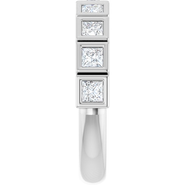 Elegant 14K White Gold Diamond Anniversary Ring with 1/6 CTW Natural Diamonds