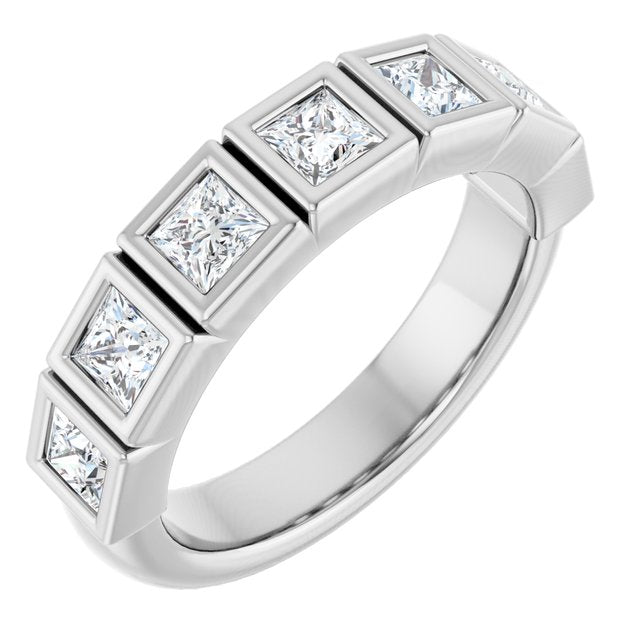 Elegant 14K White Gold Diamond Anniversary Ring with 1/6 CTW Natural Diamonds