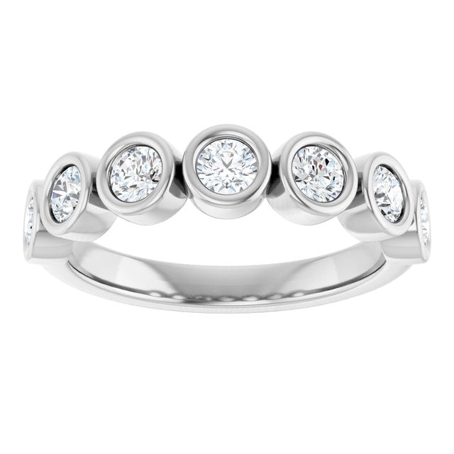 Elegant 14K White Gold Diamond Anniversary Ring with 1/6 CTW Natural Diamonds