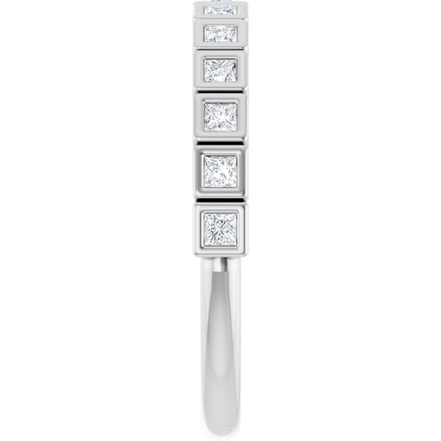 Elegant 14K White Gold Diamond Anniversary Ring with 1/6 CTW Natural Diamonds