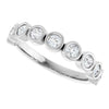 Elegant 14K White Gold Diamond Anniversary Ring with 1/6 CTW Natural Diamonds