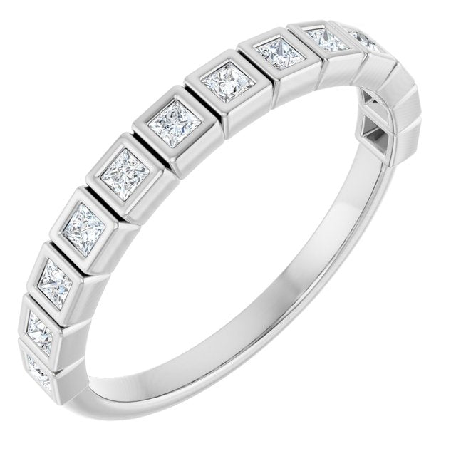 Elegant 14K White Gold Diamond Anniversary Ring with 1/6 CTW Natural Diamonds