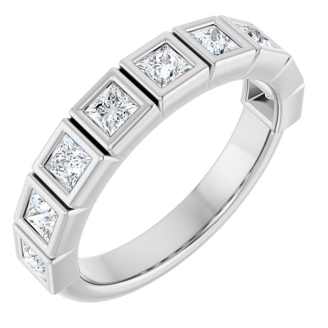 Elegant 14K White Gold Diamond Anniversary Ring with 1/6 CTW Natural Diamonds