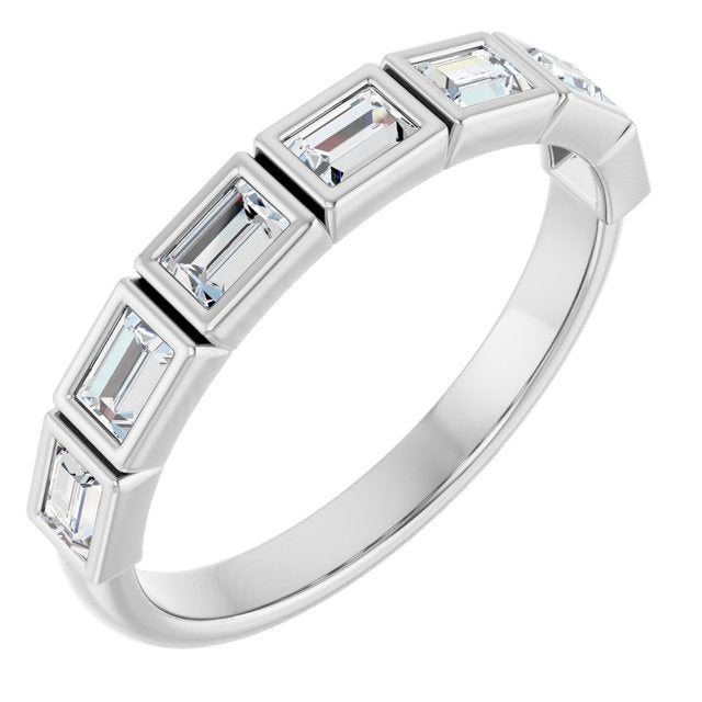 Elegant 14K White Gold Diamond Anniversary Ring with 1/6 CTW Natural Diamonds