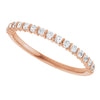 14K Rose Gold Asscher-Cut Diamond Anniversary Ring with 5/8 CTW